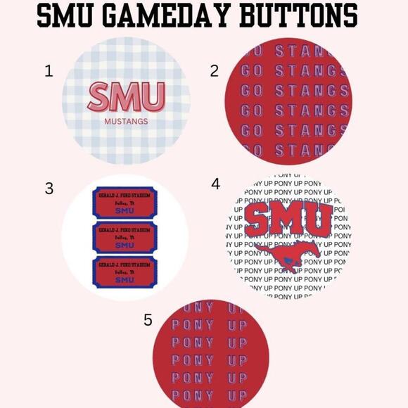 Smu game day buttons - Picture 1 of 1